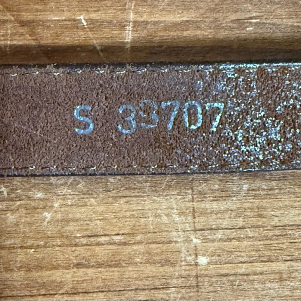Vintage Brighton S33707 Brown Leather‎ Belt Silver Western Buckle